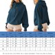 thumbnail image 2 of Sudadera Jersey informal para mujer, Color sólido, media cremallera, línea H, hombros caídos, traje de calle Ygjytge Azul T L para Mujer, 2 of 9
