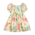 thumbnail image 5 of Amidoa Girls Summer Dresses Short Sleeve A-Line Dresses Casual Kids Cotton Print Sundress Multicolor Size 1T, 5 of 5