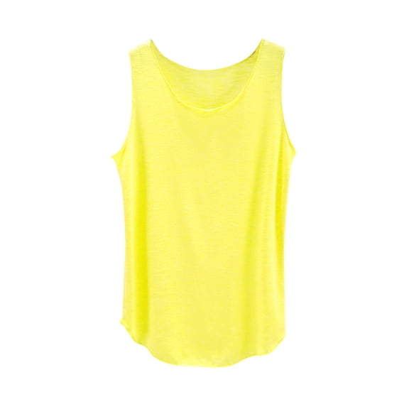 SBYOJLPB Fashion Womens Tank Top Casual Loose and Comfortable Solid Color Sleeveless Round-Neck Tank Top