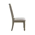 thumbnail image 2 of Newboti Furniture Zumala Beige Linen & Weathered Oak Finish Side Chair (Set of 2) 60008, 2 of 8