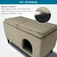 thumbnail image 5 of Paws & Purrs 32″ Wide Modern Dual-Purpose Ottoman & Multi-Cat Bed – Stylish 2-in-1 Footstool & Cozy Hideaway for Multiple Cats – Removable Cushioned Top, Hidden Storage, Ash, 5 of 11