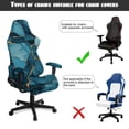 thumbnail image 5 of TSOVTHRID Blue Gold Marble Texture Print 4 Pieces Gaming Chair Cover Stretchable Computer Chair Seat Slipcovers Universal Fit Gaming Chair Slipcovers with Armrest Covers, 5 of 7
