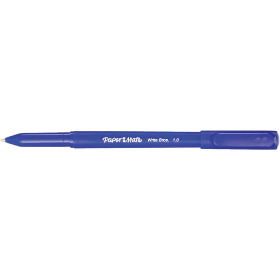 Paper Mate Write Bros Ballpoint Pens, Medium Point 1.0mm, Blue, 10 Count