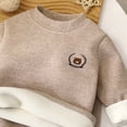 thumbnail image 4 of Posijego Toddler Boys Girls Winter Thermal Outfits Fleece Lined Long Sleeve Sweatshirts and Joggers 2 Piece Sets, 4 of 6