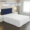 thumbnail image 2 of SGI bedding 10 inch Drop Bed Skirt Twin Size Platform Style, Classic Tailored Look, Elegant Pleated Style Dust Ruffle, Split Corners, Wrinkle Resistant Microfiber - White, 2 of 8
