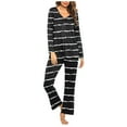 thumbnail image 1 of Birdeem Ensembles de Pyjama pour Femmes, Hauts et Pantalons Décontractés Unis, Manches 3/4, 1 of 5