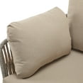 thumbnail image 5 of Ryder Modern Outdoor Patio Lounge Chair with Cushions, Rope Accents, Iron Frame, Grey+Beige, 5 of 13