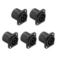 thumbnail image 1 of 5pcs 4 Pole Speaker Jack Twist Lock,1 Inch XLR Speaker Panel Mount,Black, 1 of 7