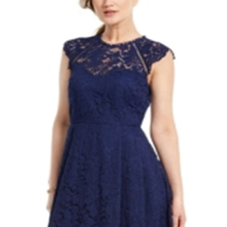 Vince camuto navy blue lace outlet dress