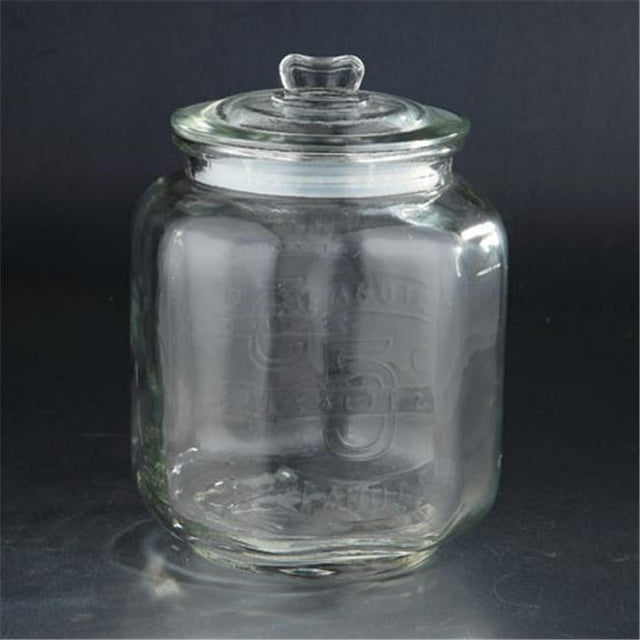 Bocal en Verre 11 x 8,5 Po avec Couvercle, Transparent
