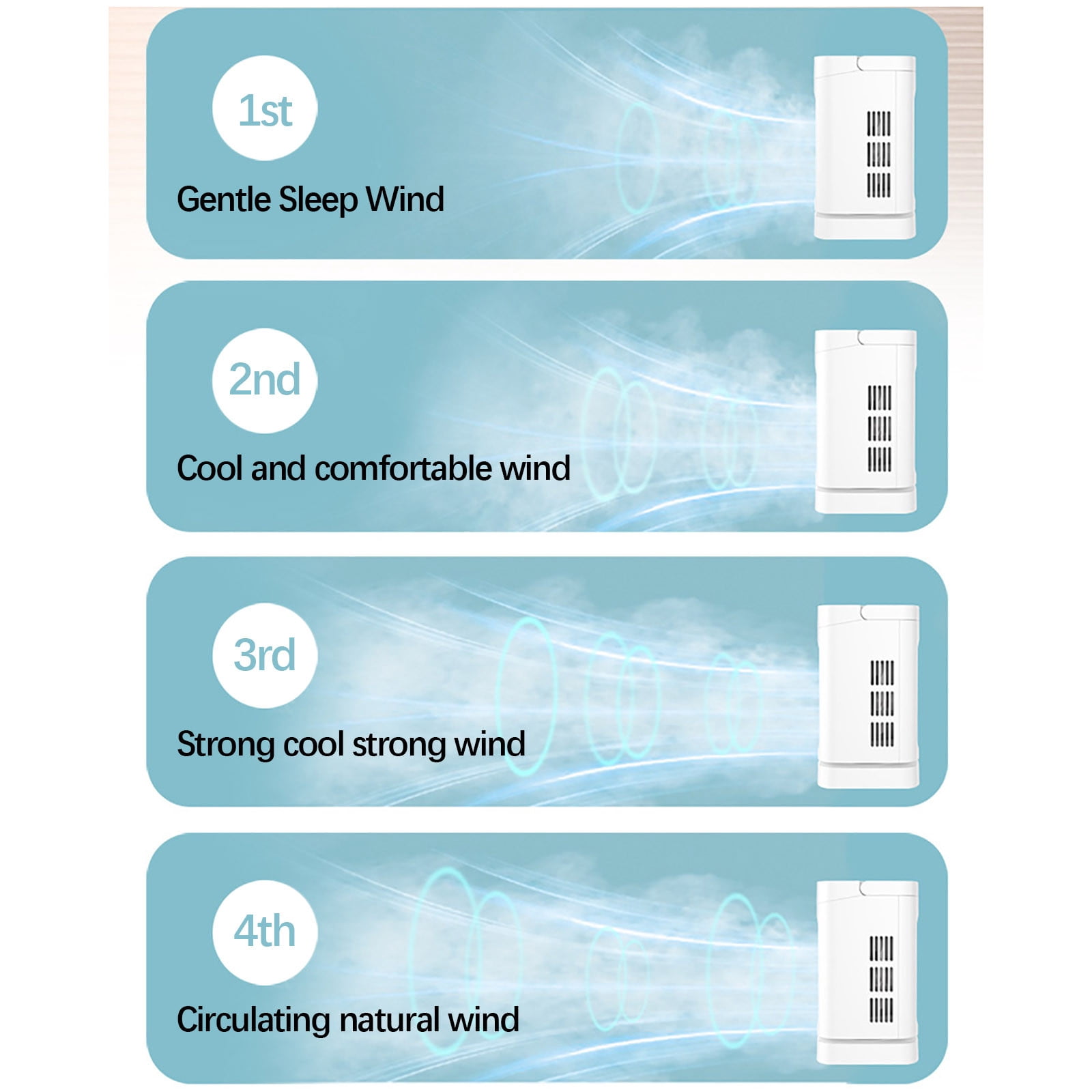 Dengmore Desktop Fan Humidifier Circulating Fan 4800mAh Household Mini fan Spray Humidifier Large Wind Shaking head cooler