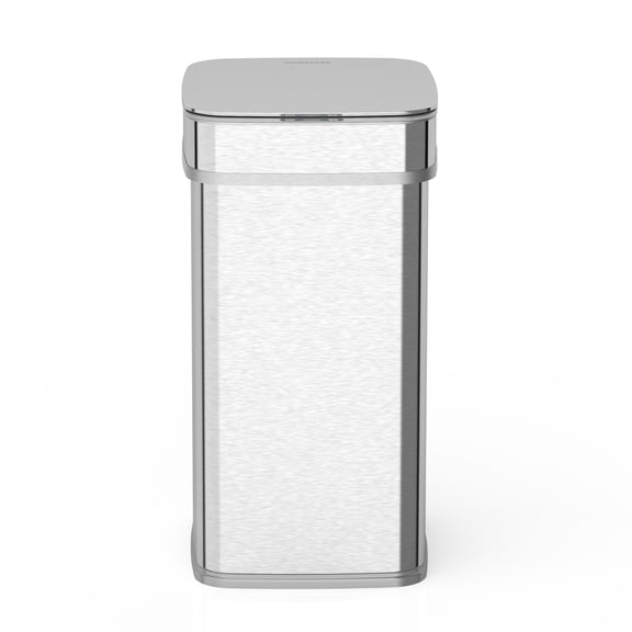 Ninestars Automatic Kitchen Trash Can, 13-Gallon Stainless Steel, Odor-Eliminating, Motion Sensor Garbage Bin with Soft Close Lid, Silver