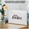 thumbnail image 1 of Hello Beautiful Motivational Vinyl Lettering Wall Decal Sticker (3.5" H x 7.75" W, Black), 1 of 1