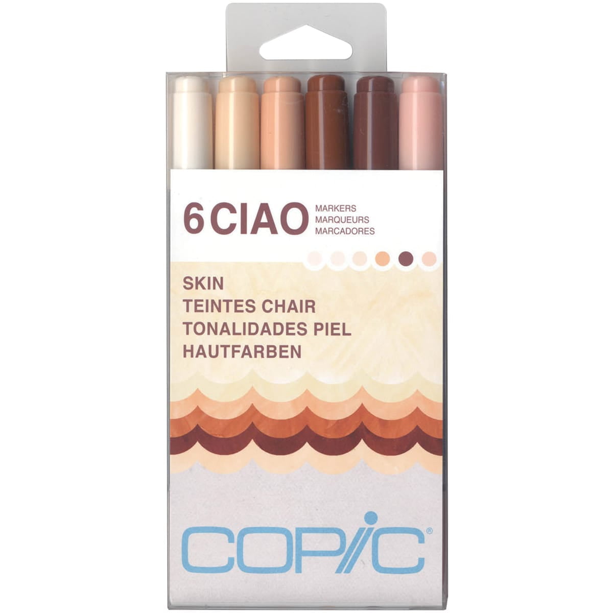 Copic Ciao Marker Set, 6-Colors, Skin Tones 