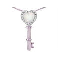 thumbnail image 3 of Star K � Key to My Heart Pendant Necklace with Genuine Opal, 3 of 9