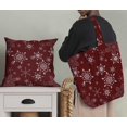 thumbnail image 5 of Soimoi Red Georgette Viscose Fabric Snow Flakes Floral Printed Fabric 1 Yard 42 Inch Wide, 5 of 5