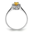 thumbnail image 4 of Auriga Fine Jewelry 925 Sterling Silver Citrine and Diamond Ring Size 8 for Women, 4 of 5