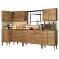 thumbnail image 1 of Cocina Integral Completa Esquinera 357cm Emilly Rock Madesa 01 - Marrón Madesa GCEM357001, 1 of 10