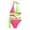 Green, variant on ShiShine Womens High Waisted Bikini Set Color Block Bathing Suit Push Up Halter Tummy Control Wrap 2 Piece Swimsuits