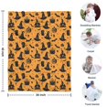 thumbnail image 4 of Orange Witch Hat Halloween Pattern Blanket,Comfortable Soft Lamb Wool Throw Blanket,All Season,Warm Lightweight Blankets for Sofa Bed Couch Living Room Chair,30"x40", 4 of 4