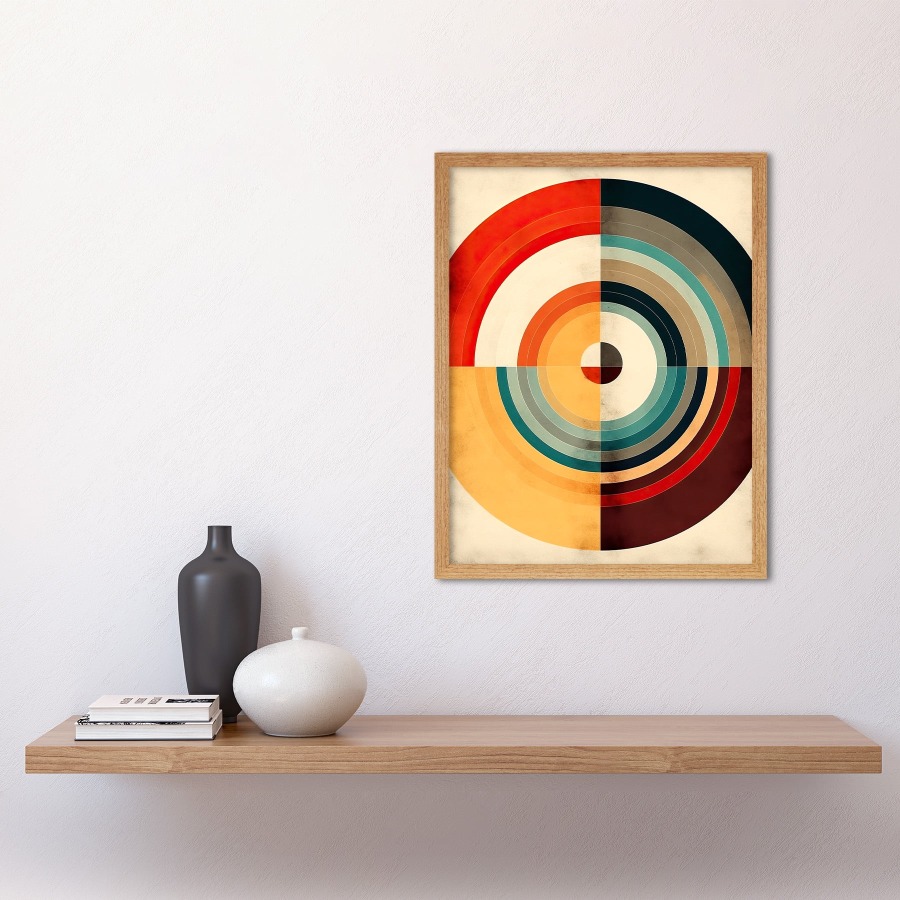 Show Me Mars Canvas Wall Decor Prints - Colorful Half Circle (styles > Abstract art) - 40x26 in