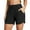 Black, variant on Womens Swim Pants High Waisted Swim Board Shorts With Pockets Bathing Suit Shorts for Women