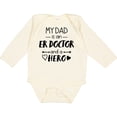 thumbnail image 3 of Inktastic My Dad is an Er Doctor and a Hero Boys or Girls Long Sleeve Baby Bodysuit, 3 of 5