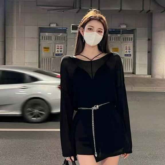 opolski Fashion Punk Style Belt Women Adjustable Belt Girl Lady Waist Chain Dress Jeans Belt Lightweight Waistband Belt Antique Silver