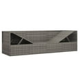 thumbnail image 5 of vidaXL Outdoor Lounge Bed with Cushions Grey Poly Rattan, 5 of 5