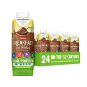 Carnation Breakfast Essentials High Protein With Fiber Ready-To-Drink, 8 Fl Oz Carton, Rich Milk Chocolate (Pack Of 24) (Packaging May Vary)
