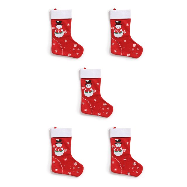 Toystoory Medias de Navidad Festival de Papá Noel calcetín de Navidad para chimenea adorno de árbol Año Nuevo tela no tejida regalo No.02 5Conjunto