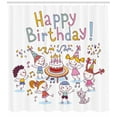 thumbnail image 3 of Ambesonne Birthday Shower Curtain, Birthday Party, 69"Wx75"L, Multicolor, 3 of 3