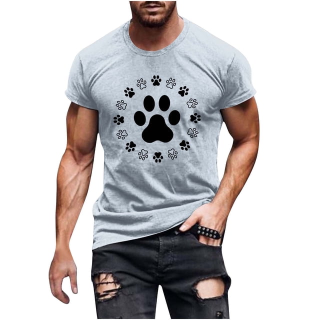 SDNall Hauts à Manches Longues Homme Col Rond Imprimé T-Shirt Manches Longues