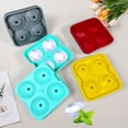 thumbnail image 3 of Sunjoy Tech Ice Cube Tray Reusable Diamond Shape Silicone 4-cavity Ice Mold with Lid Funnel for Easy Release Whiskey Cocktails Juice Stackable Freezer Molds, 3 of 8