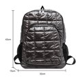 thumbnail image 1 of Mochila de hombro acolchada para mujer, bolsa de algodón acolchada para ordenador portátil, resistente al agua, para Otoño e InviernoSilverEstados Unidos Fivean unisex, 1 of 2