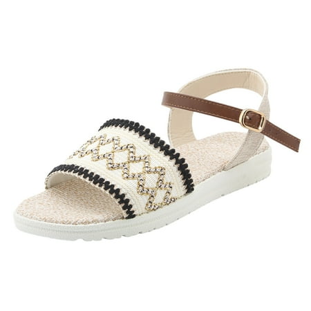 

PEASKJP Comfortable Sandals for Women Womens Bianca Wedge Heel Flip Flop Sandal with Tru Comfort (White 9)