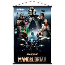 Star Wars: The Mandalorian Season 2 - Key Art by Andrew Switzer Wall Poster with Wooden Magnetic Frame, 22.375" x 34"