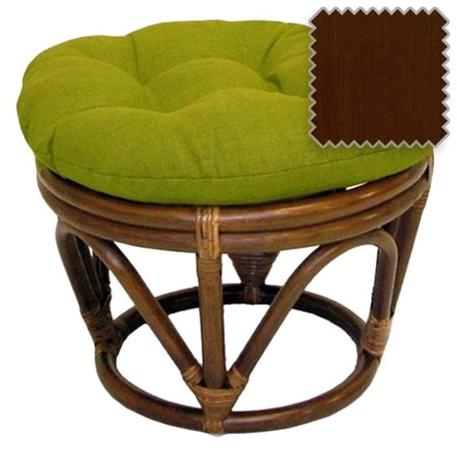 Cojín Ottoman International Caravan de ratán con cacao