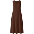 thumbnail image 6 of Horkkom Maxi Dresses for Women Sleeveless Linen Summer Dresses Beach Casual Long Dresses with Pockets, S-2XL, 6 of 9