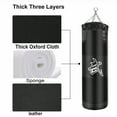 thumbnail image 2 of Punching Bag For Adults Unfilled Heavy Punching Bag, Boxing Bag Set With Punching Gloves, Wraps, Chain, Ceiling Hook For MMA Kickboxing Boxing Karate Muay Thai Taekwondo, 2 of 5