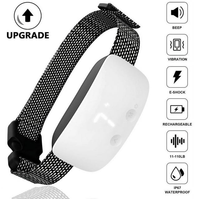 Dog Bark Collar Rechargeable Anti Barking Training Collar No Bark Collar 7 Adjustable Sensitivity And Intensity Levels For Small Medium Large Dogs