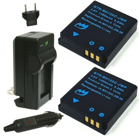 Replacement for Sigma DP3 Merrill Battery (2-Pack 1400mAh) and Charger