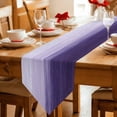 thumbnail image 2 of Table Runners 36 Inches Long, Purple Ombre Cotton Linen Kitchen Dining Coffee Table Runner for Party Home Decor, Modern Abstract Art Ocean Oil Painting Tabletop Dresser Scarves Runner 13x36 Inch, 2 of 9