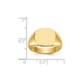 thumbnail image 5 of Solid 14k Yellow Gold Men's Open Back Engravable Monogram Signet Ring Band Size 12, 5 of 6