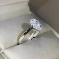 thumbnail image 4 of 2Ct Pear Cut Lab-Created Diamond Solitaire Engagement Ring 14K White Gold Plated, 4 of 4