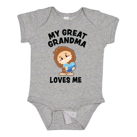 

Inktastic Cute Bigfoot My Great Grandma Loves Me Gift Baby Boy Bodysuit