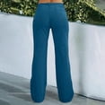 thumbnail image 3 of Women's Linen Pants Pants For Women Wide Leg Flare Pants For Women Double Button Mid Waist Pants Trendy Fashion Casual Pants, Women's Casual Pants L, 3 of 6