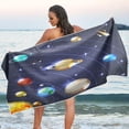thumbnail image 7 of GZHJMY Colorful Solar Sytem Beach Towel - Lightweight Compact Oversized Travel Towels - Super Absorbent Quick Dry Towel for Swimming Camping Holiday（342）, 7 of 7