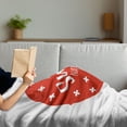 thumbnail image 3 of Switzerland Soft Flannel Fleece Blanket, Monochrome Swiss National Day Themed Abstract Composition Hand Drawn, Cozy Plush for Indoor and Outdoor Use, 60" x 80", Vermilion and White, by Ambesonne, 3 of 5
