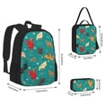 thumbnail image 4 of Naloa Hens And Rooster Print Large Capacity Backpack Lunch Bag Pencil Case Combination 3 Piece Set for Student, 4 of 8
